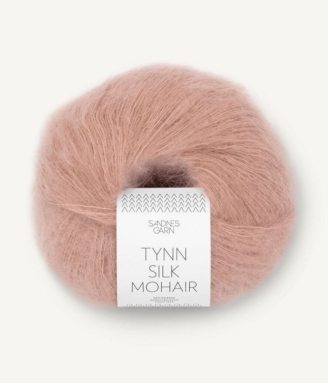 Tynn Silk Mohair Pudder Rosa 3511